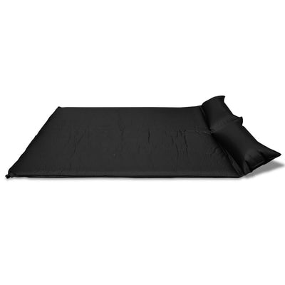 vidaXL Black Self-inflating Sleeping Mat 190x130x5 cm (Double)