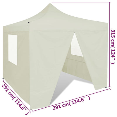 vidaXL Blue Foldable Tent 3 x 3 m with 4 Walls