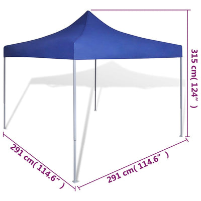 vidaXL Blue Foldable Tent 3 x 3 m