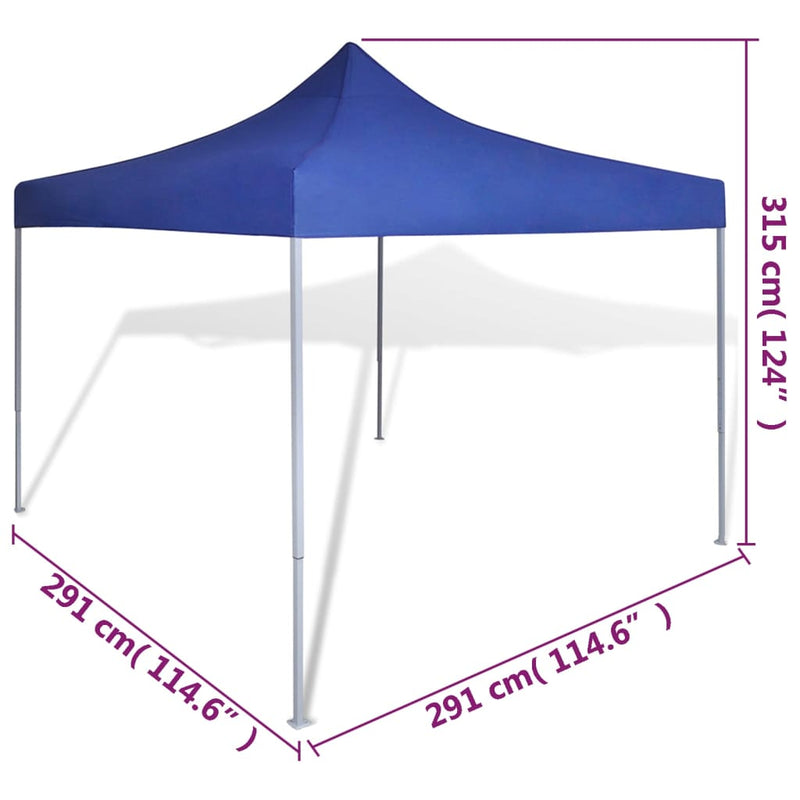 vidaXL Blue Foldable Tent 3 x 3 m