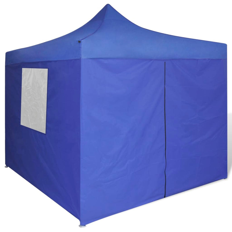 vidaXL Blue Foldable Tent 3 x 3 m with 4 Walls