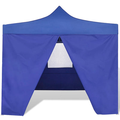 vidaXL Blue Foldable Tent 3 x 3 m with 4 Walls