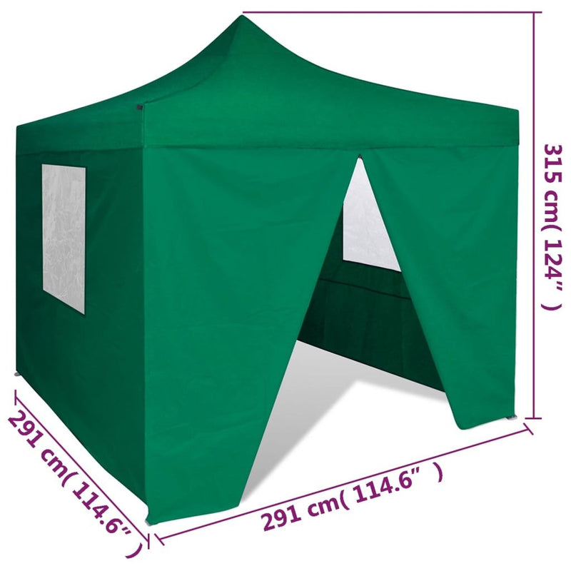 vidaXL Blue Foldable Tent 3 x 3 m with 4 Walls