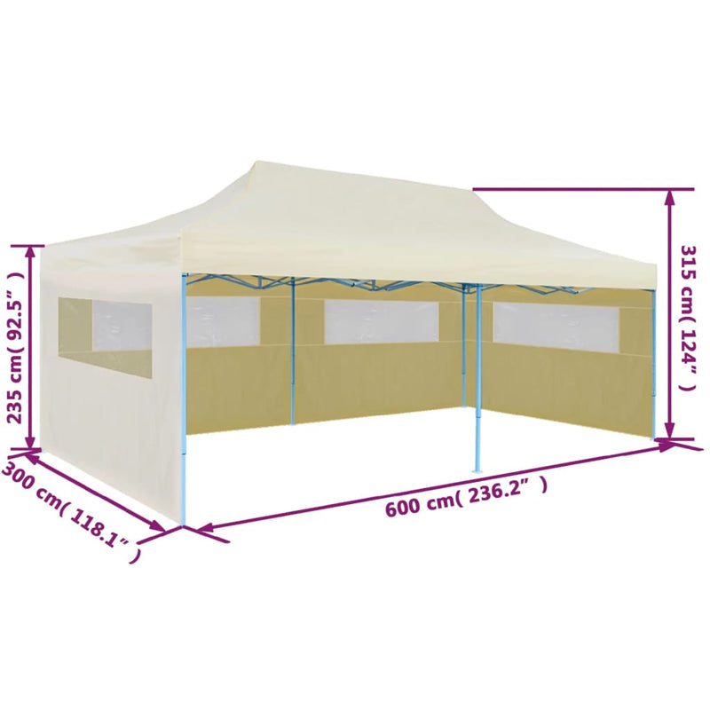 vidaXL Blue Foldable Pop-up Party Tent 3 x 6 m