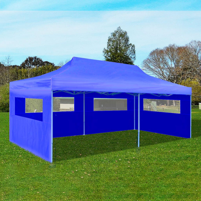 vidaXL Blue Foldable Pop-up Party Tent 3 x 6 m