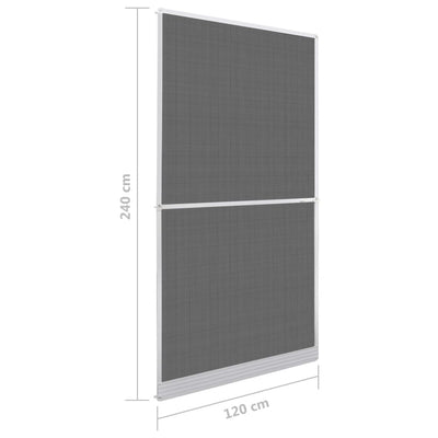 White Hinged Insect Screen for Doors 100 x 215 cm
