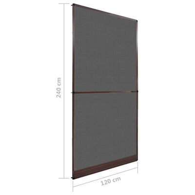 Brown Hinged Insect Screen for Doors 100 x 215 cm