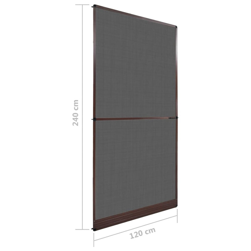 Brown Hinged Insect Screen for Doors 100 x 215 cm