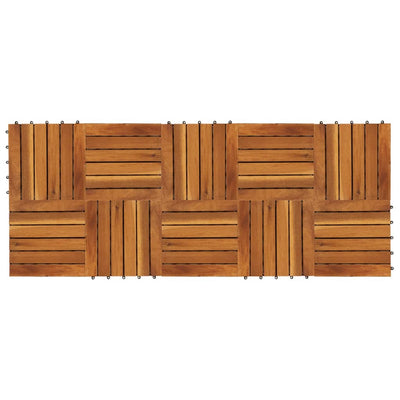 vidaXL 10 pcs Acacia Decking Tiles 30 x 30 cm