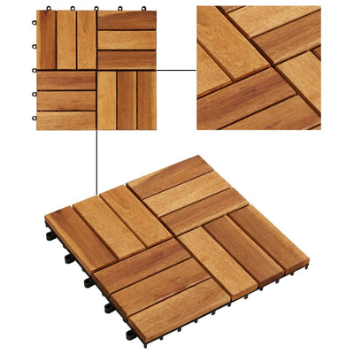 vidaXL 10 pcs Acacia Decking Tiles 30 x 30 cm