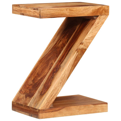 vidaXL Side Table Z-shaped Solid Sheesham Wood