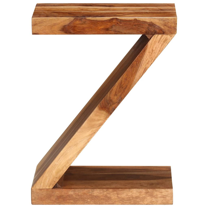 vidaXL Side Table Z-shaped Solid Sheesham Wood