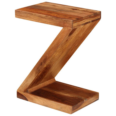 vidaXL Side Table Z-shaped Solid Sheesham Wood