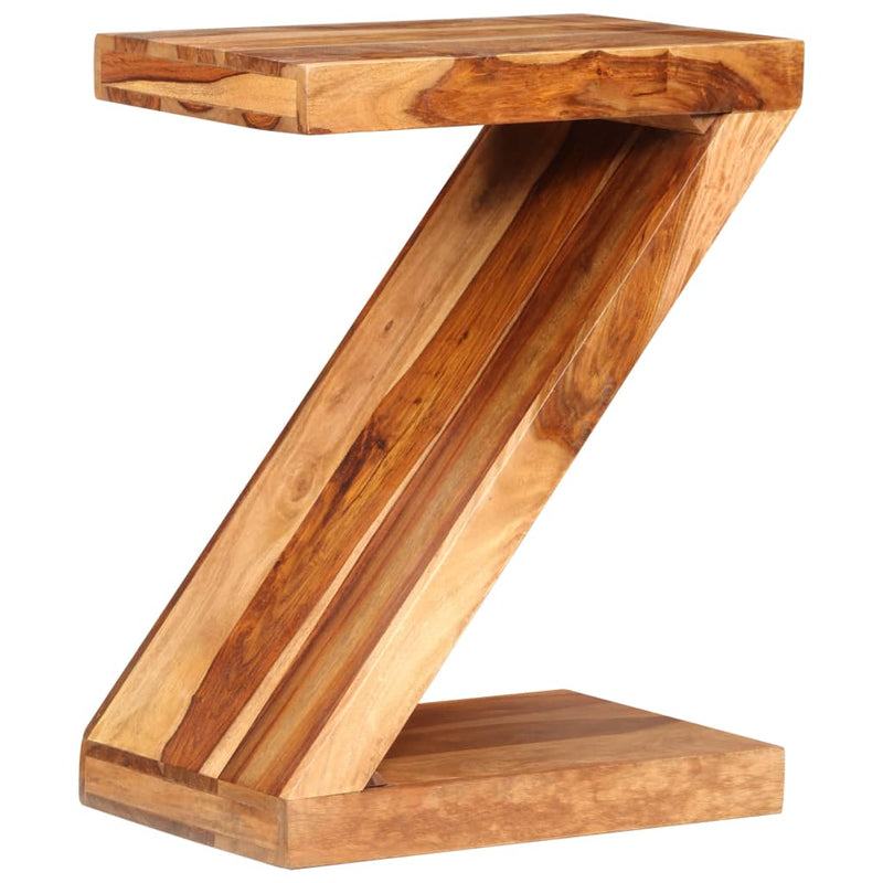 vidaXL Side Table Z-shaped Solid Sheesham Wood