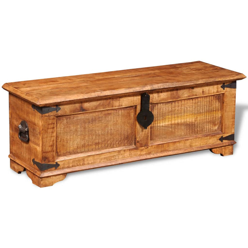 vidaXL Storage Chest Cubic Rough Mango Wood