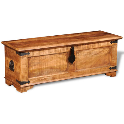 vidaXL Storage Chest Cubic Rough Mango Wood