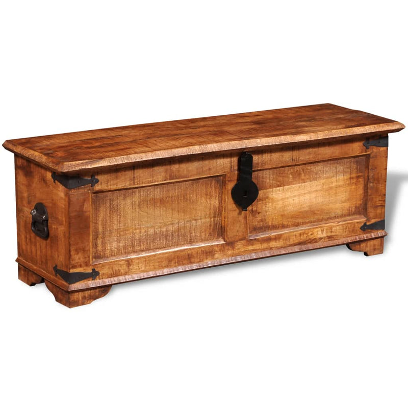 vidaXL Storage Chest Cubic Rough Mango Wood
