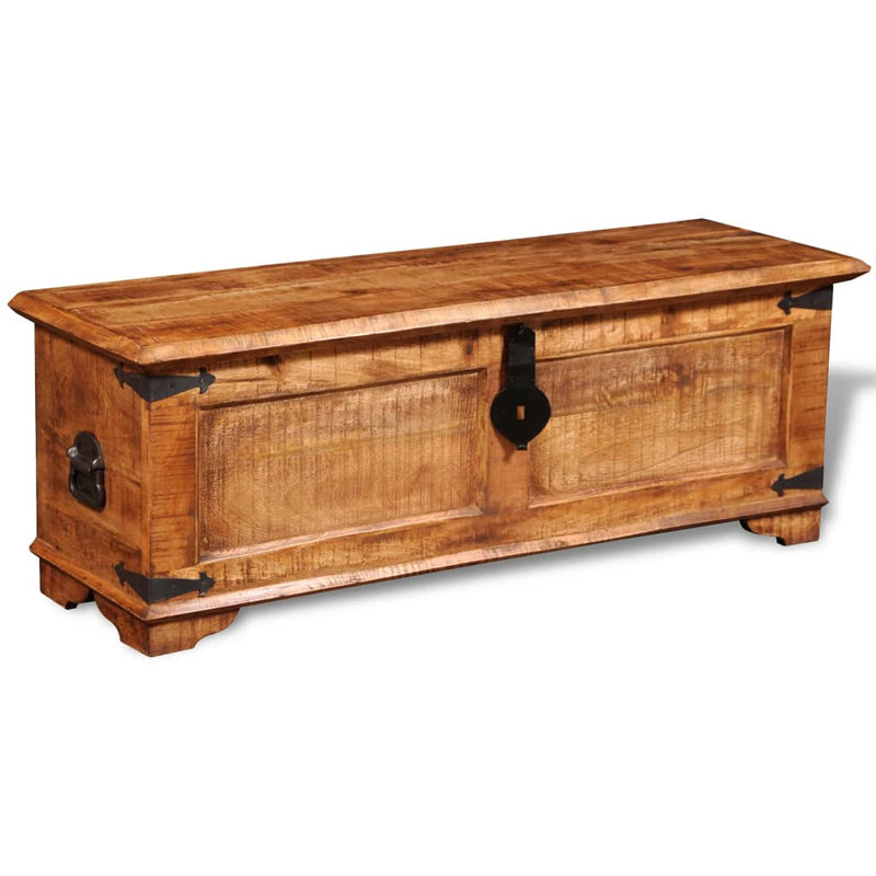 vidaXL Storage Chest Cubic Rough Mango Wood