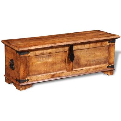 vidaXL Storage Chest Cubic Rough Mango Wood