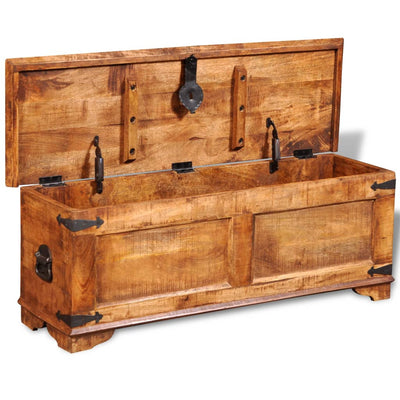 vidaXL Storage Chest Cubic Rough Mango Wood