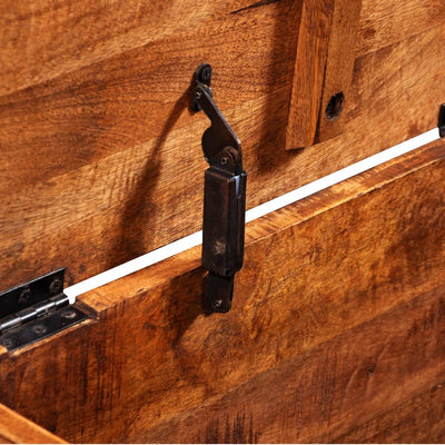 vidaXL Storage Chest Cubic Rough Mango Wood