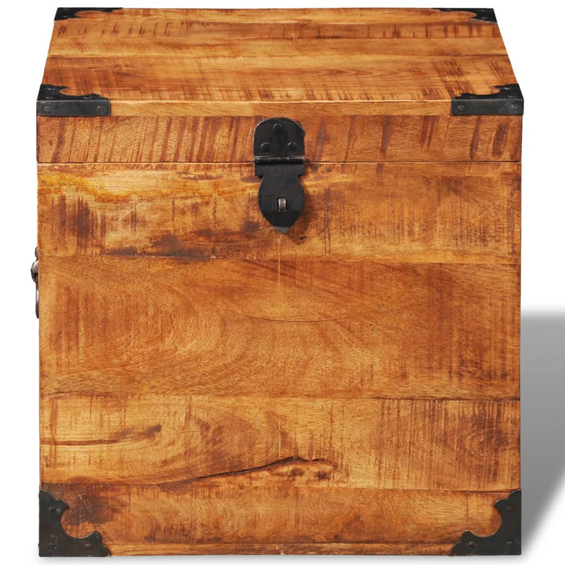 vidaXL Storage Chest Cubic Rough Mango Wood