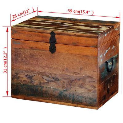 vidaXL Reclaimed Storage Box Solid Wood