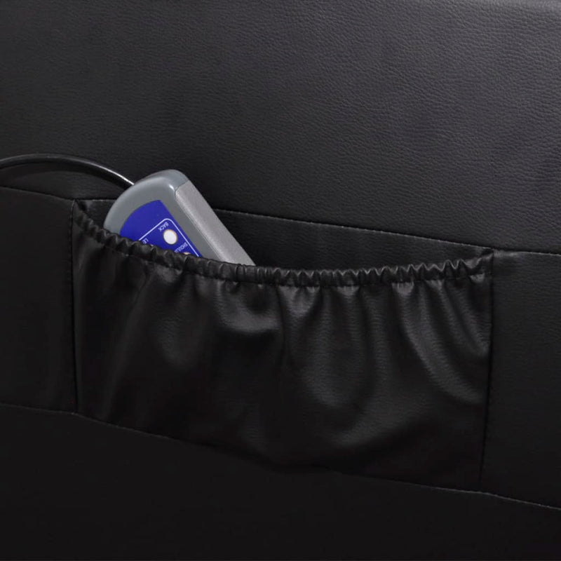 vidaXL Massage Chair Black Faux Leather