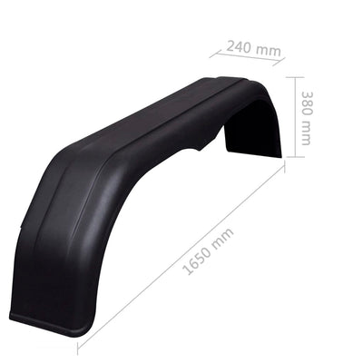 vidaXL Tandem Mudguards for Trailer Wheels 2 pcs 240 x 1650 mm