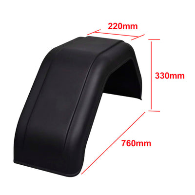 vidaXL 2x Mudguard for Trailer Wheels 220 x 760 mm