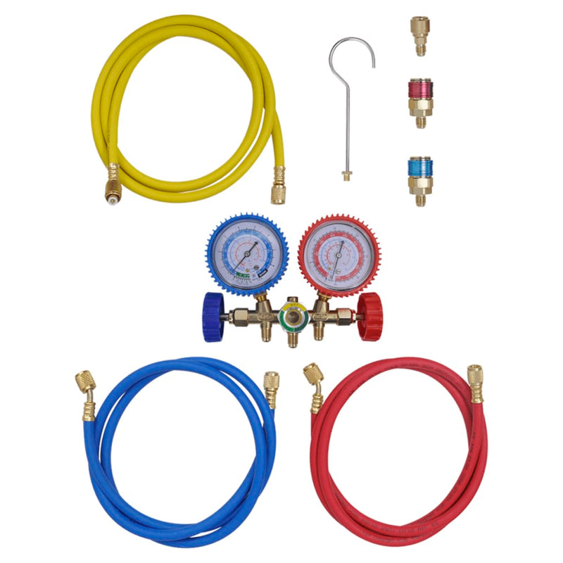 vidaXL 2-way Manifold Gauge Set for Air Conditioning