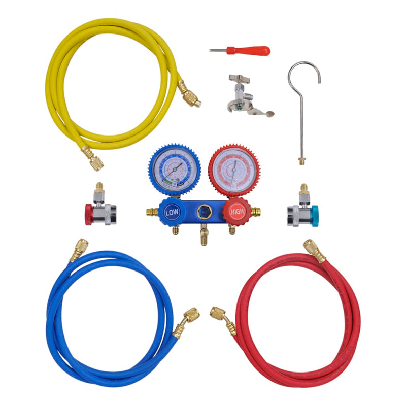 vidaXL 2-way Manifold Gauge Set in Tool Kit