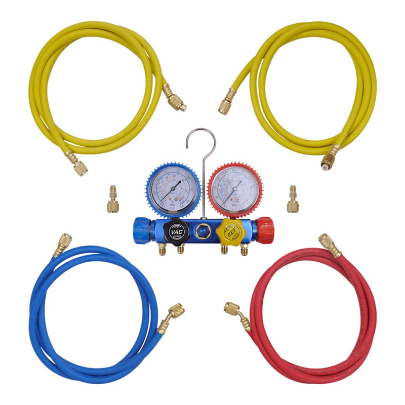 vidaXL 4-way Manifold Gauge Set in Tool Kit