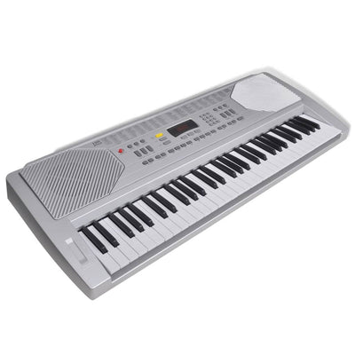 61-Key Electric Keyboard + Adjustable Keyboard Stand and Stool Set