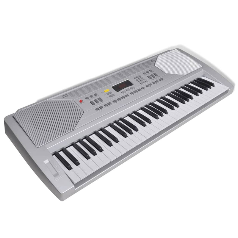 61-Key Electric Keyboard + Adjustable Keyboard Stand and Stool Set