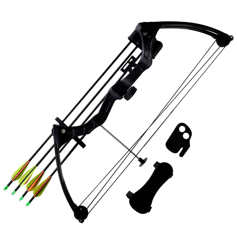 vidaXL Youth Compound Bow with Accessories and Aluminium Arrows