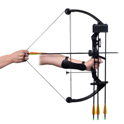 vidaXL Youth Compound Bow with Accessories and Aluminium Arrows