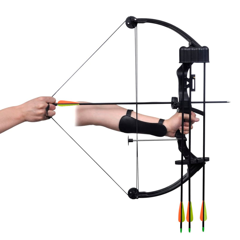 vidaXL Youth Compound Bow with Accessories and Aluminium Arrows