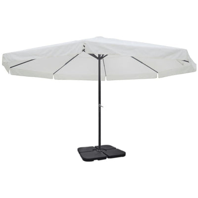 vidaXL Aluminium Garden Parasol with Portable Base Green