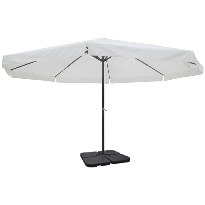 vidaXL Aluminium Garden Parasol with Portable Base Green