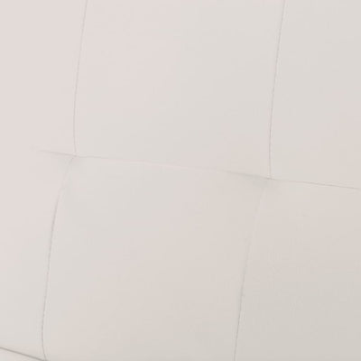 vidaXL Sofa Bed with Two Pillows Artificial Leather Adjustable Cream White