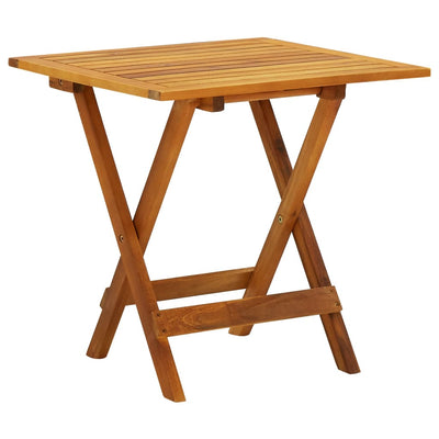 vidaXL Bistro Table White 46x46x47 cm Solid Acacia Wood