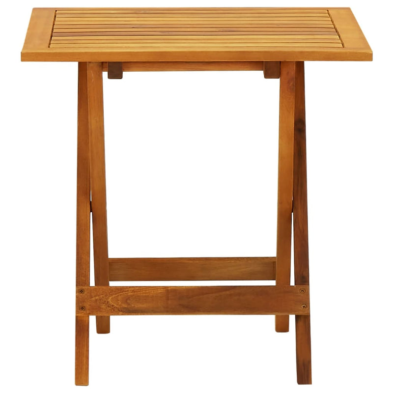 vidaXL Bistro Table White 46x46x47 cm Solid Acacia Wood
