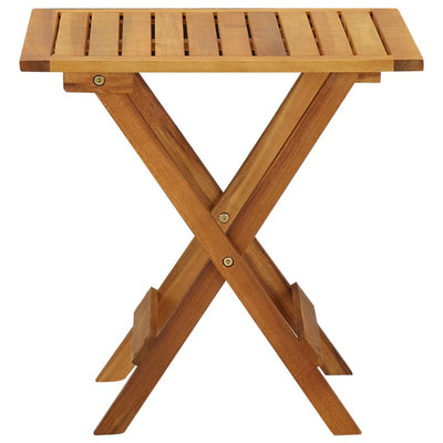 vidaXL Bistro Table White 46x46x47 cm Solid Acacia Wood