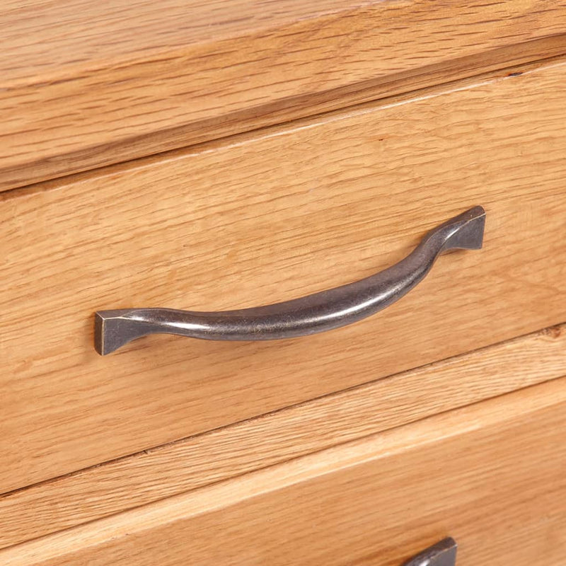 vidaXL Nightstand with 3 Drawers 40x30x54 cm Solid Oak Wood