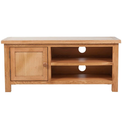 vidaXL TV Cabinet 103 x 36 x 46 cm Solid Oak Wood