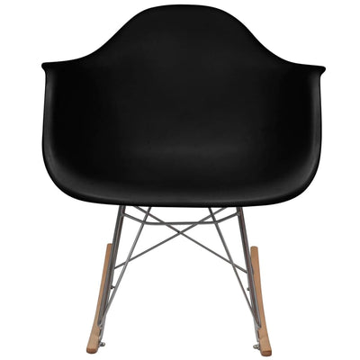 vidaXL Rocking Chair Black Plastic