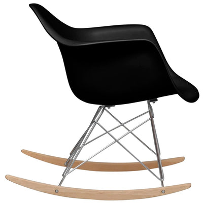 vidaXL Rocking Chair Black Plastic