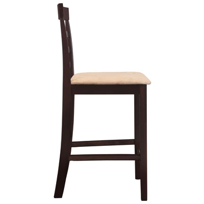 vidaXL Bar Chairs 2 pcs Brown Fabric