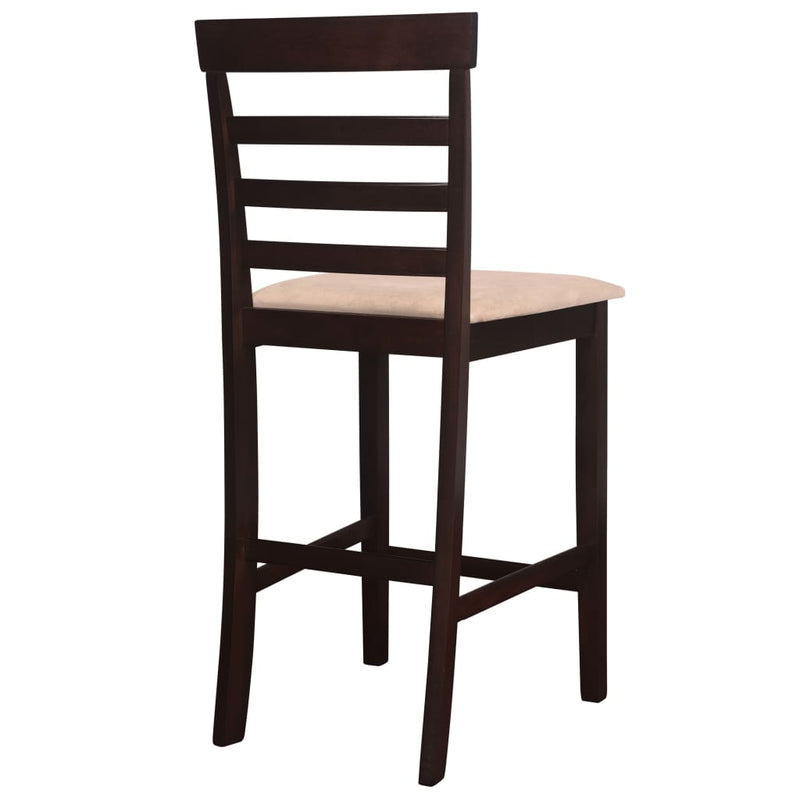 vidaXL Bar Chairs 2 pcs Brown Fabric